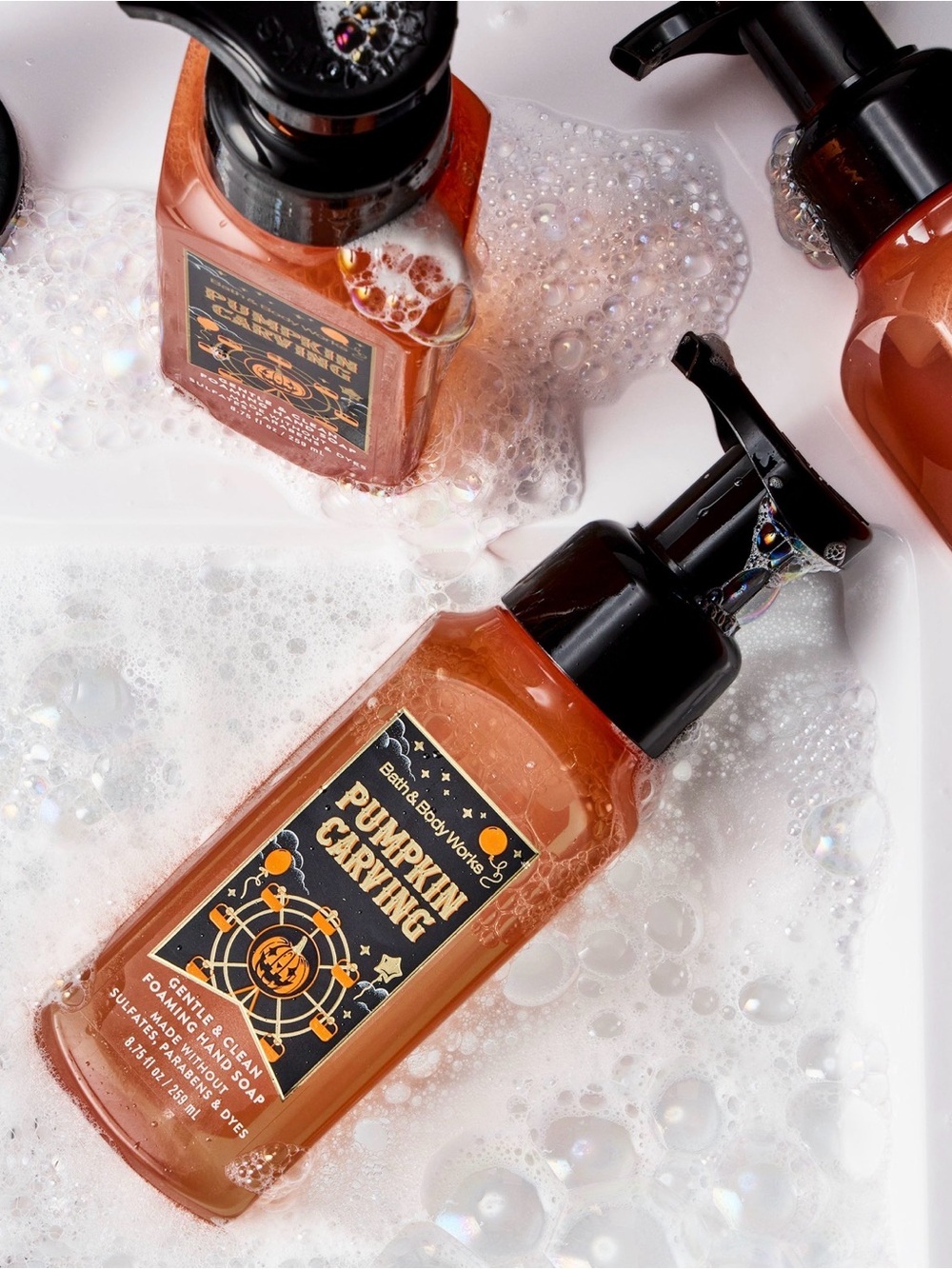 Bath & Body Works Pumpkin Carving Foaming Hand Soap + Pocket Bac handsanitizer - Picture 3 of 8
